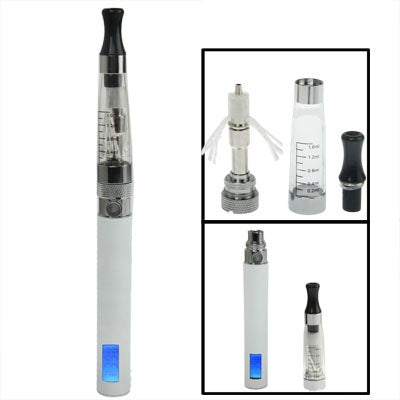 650mAh Quit Smoking USB Rechargeable Electronic Cigarettes with LCD Power Display & 1.6mL Detachable Transparent Atomizer