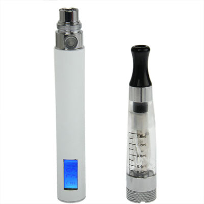 650mAh Quit Smoking USB Rechargeable Electronic Cigarettes with LCD Power Display & 1.6mL Detachable Transparent Atomizer