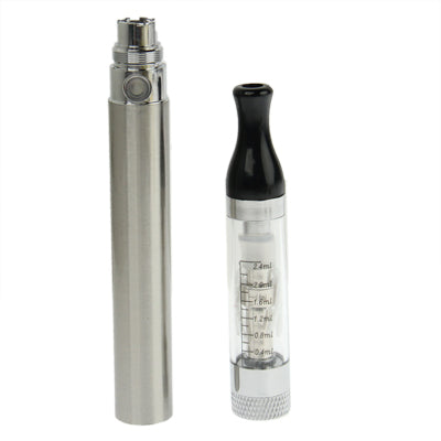 2 PCS 1100mAh T2S Quit Smoking USB Rechargeable Electronic Cigarettes with 2.4mL Transparent Detachable Atomizer