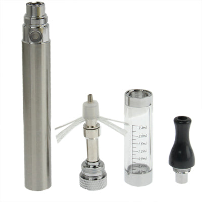 2 PCS 1100mAh T2S Quit Smoking USB Rechargeable Electronic Cigarettes with 2.4mL Transparent Detachable Atomizer