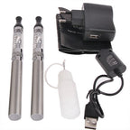 2 PCS 1100mAh T2S Quit Smoking USB Rechargeable Electronic Cigarettes with 2.4mL Transparent Detachable Atomizer